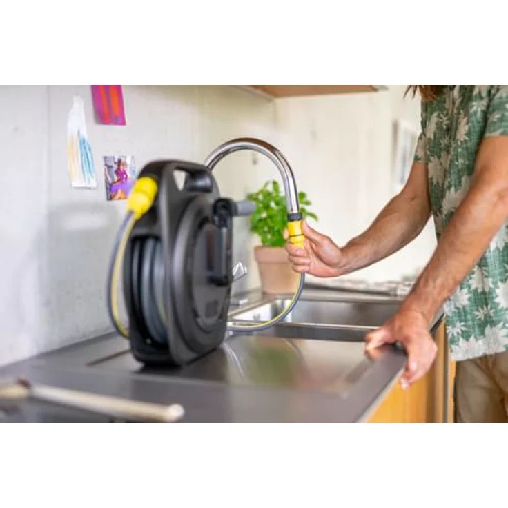 KÄRCHER Schlauchbox HBX 2.10 Compact, Ready-to-use Bewässerungslösung für Balkon und Garten, Anti-Tropf-System, kompakte Größe, wandmontierbar, grün – Bild 7