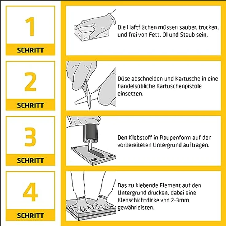 SIKA Montageklebstoff SikaBond-126 Maximum Tack Schwarz, starke Anfangshaftung, für Metalle und Baustoffe, lösemittelfrei, 300 ml – Bild 4
