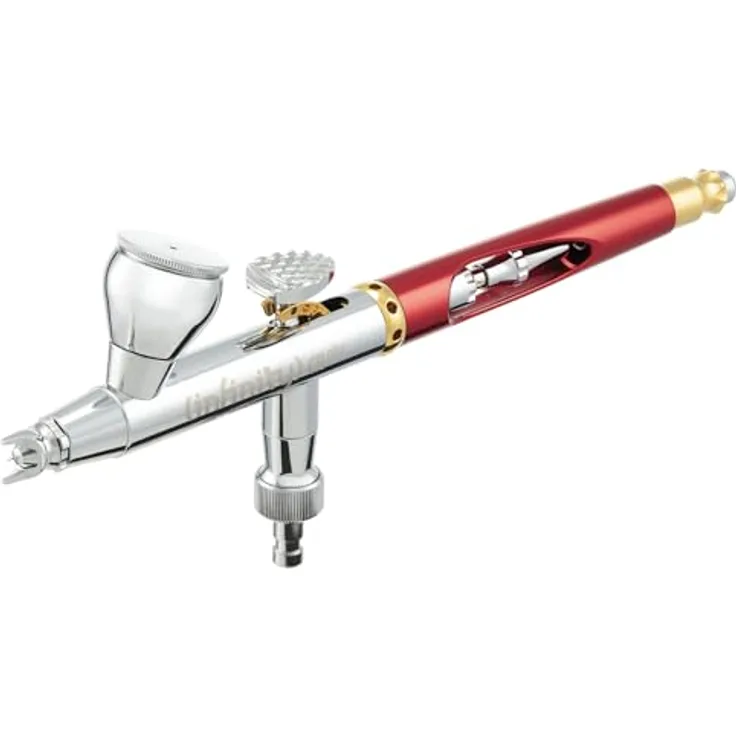 Harder & Steenbeck INFINITY 2024 CRplus 2in1, Schwerkraft-Airbrush mit Titanium-Düsen 0.25+0.44mm, 2+4ml Becher