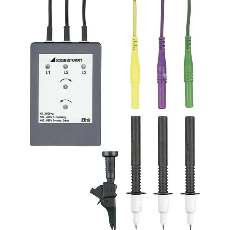 Gossen Metrawatt PhaseCop 2 CAT III 6, Drehfeldrichtungsanzeiger mit Phasenausfallprüfung, 600V, IP 50