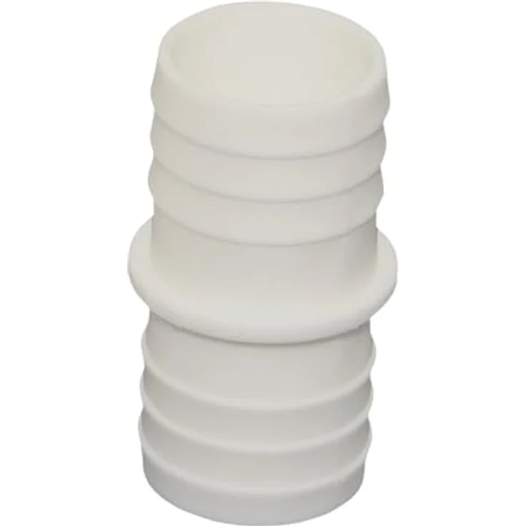 HAF 4x Schlauchverbinder 32mm x 32mm, Schlauchtülle x Schlauchtülle, inklusive 8 Edelstahlschellen, temperaturbeständig und UV-beständig, weiß – Bild 3
