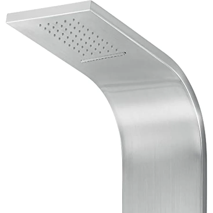 Duschpaneel Duschsäule 5 Funktionen mit Thermostatventil chrom 160x20x6,5 cm – Bild 2