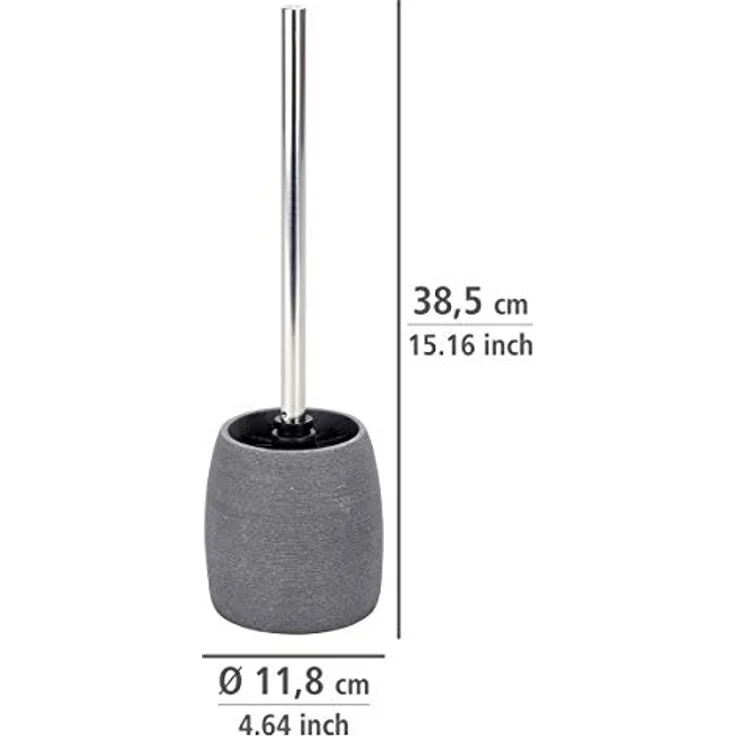 WENKO WC-Garnitur Goa Grau, WC-Bürstenhalter – Bild 3