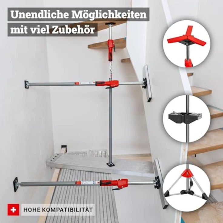 Bessey STE150 Deckenstütze und Montagestütze, belastbar bis 350 kg, einhandbedienbar mit verstellbarer Haltekraft – Bild 7