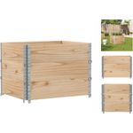 vidaXL Hochbeet Pflanzkasten 80x60 cm Massivholz Kiefer, stapelbar und faltbar, unbehandeltes Holz - Preisvergleich
