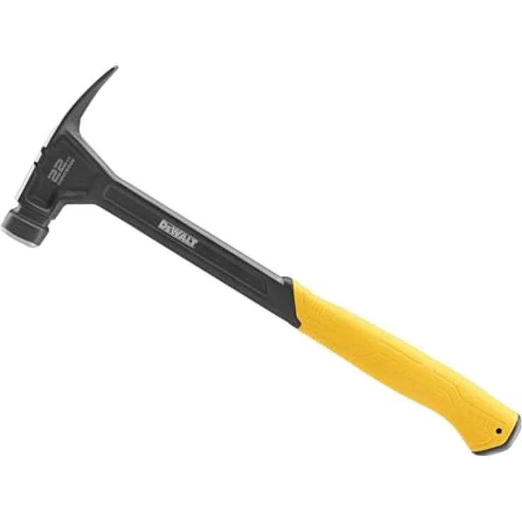 DEWALT Rip Claw Hammer, 624 g mit glatter Schlagfläche, einteiliger Stahlkonstruktion und wärmebehandeltem Stahlschaft für lange Lebensdauer, komfortabler Griff, effizienter Seitennagelzieher – Bild 1