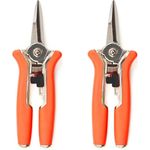 HAC24 Gartenschere Pflanzenschere Blumen Pflanzen Schere Trimmerschere Rosenschere, (2-tlg), Feinschnitt Edelstahl 16 cm