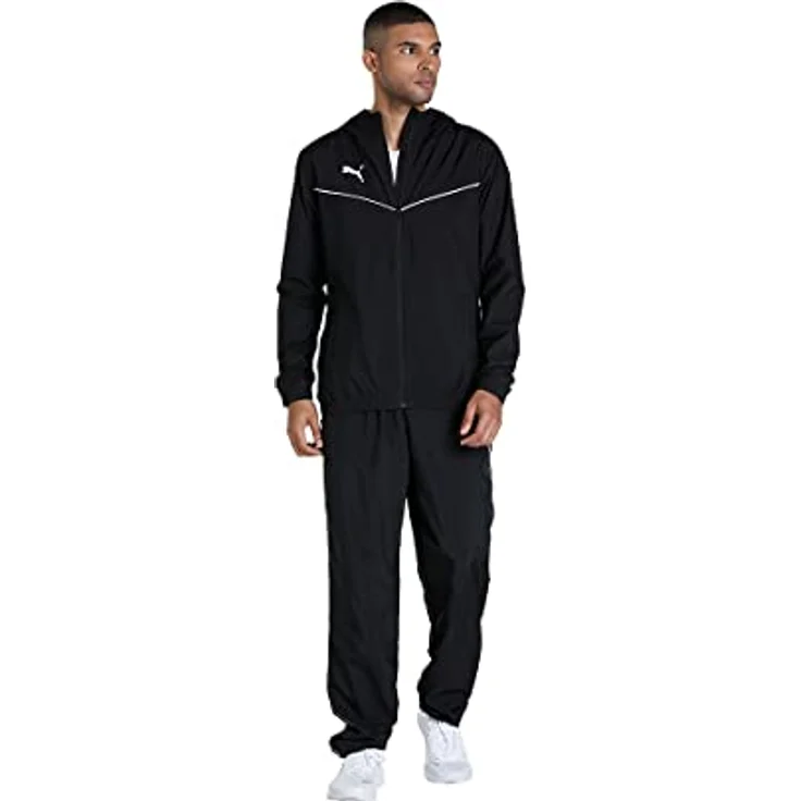 Puma teamRISE Allwetterjacke Herren, Laufjacke mit kapuze, wasserabweisend, Schwarz, XL – Bild 5