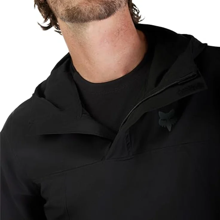 Fox Ranger Wind Pullover, Herren Velojacke, winddicht mit verstellbarer Kapuze, schwarz, L – Bild 4