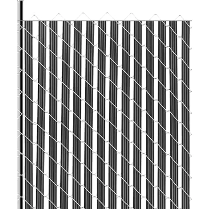 VEVOR Sichtschutzlamellen 1740 mm, einwandige vertikale Lamellen mit Bodenverriegelung, hochdichte HDPE für Maschendrahtzäune, schwarz, ideal für Garten und Sportplatz – Bild 1