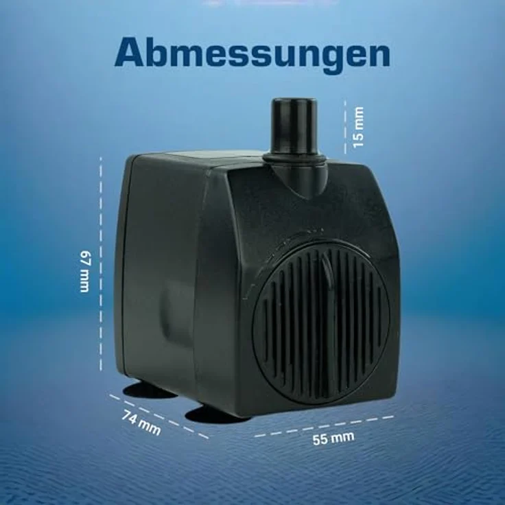 KERRY Wasserpumpe KEP950L – 950 L/H | 14 Watt | 180 cm Förderhöhe | Teich- und Aquariumpumpe | Schwarz – Bild 6