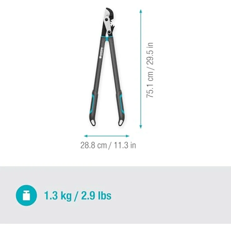 Gardena Astschere EnergyCut Pro L, Amboss-Schneidprinzip, leichtgängiges Getriebe, für max. 50 mm Durchmesser, rot – Bild 3