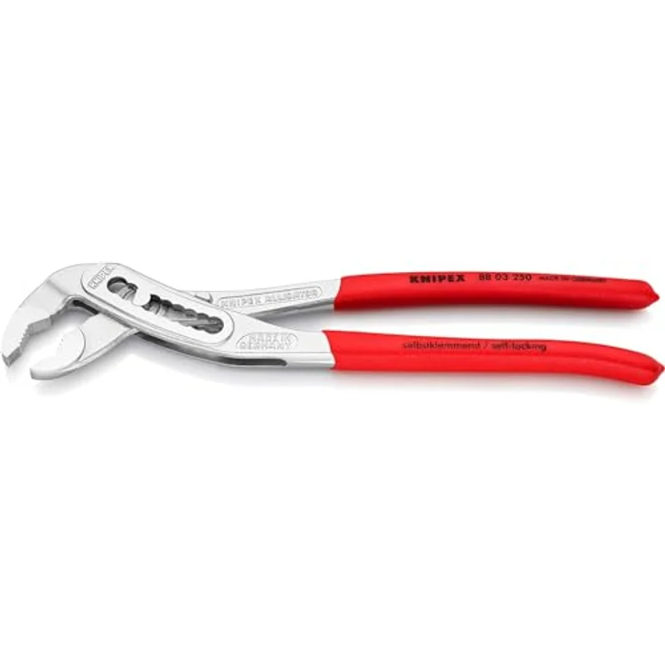 KNIPEX 88 03 250 Alligator Wasserpumpenzange mit rutschhemmendem Kunststoff überzogen verchromt 250 mm – Bild 2