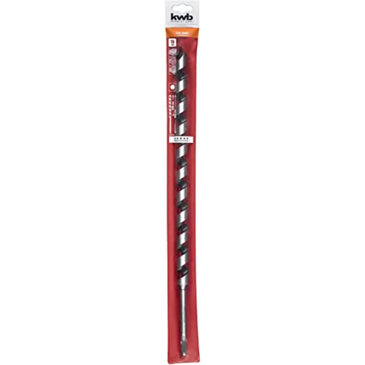 kwb Schlangenbohrer Ø 18 mm, 460 mm Länge, 10 mm Sechskantschaft, präzisionsgeschliffen, schwarze Farbe mit selbstanziehender Gewindespitze – Bild 2
