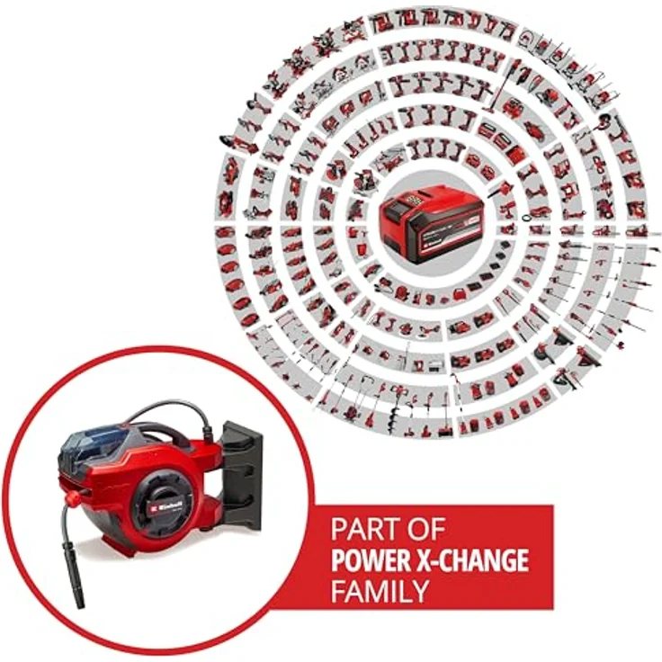 Einhell Schlauchtrommel GE-HR 18/30 Li-Solo, Automatisches Aufrollen, UV-beständiger Gartenschlauch, ohne Akku und Ladegerät – Bild 3