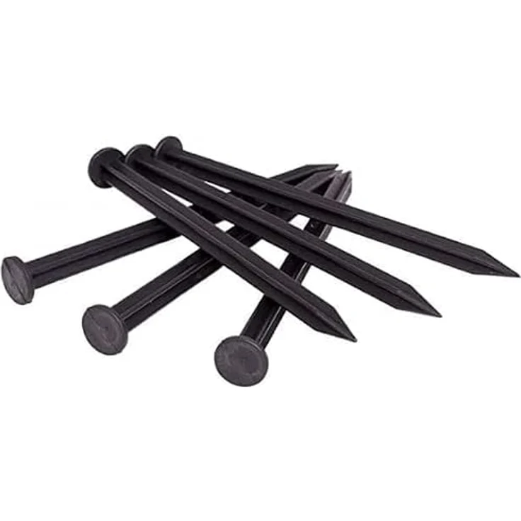 WDB Flexible Rasenkante, 20m lange Kunststoffeinfassung, 4cm hoch, schwarz RAL 9005, inkl. 40 Befestigungsnägel – Bild 2