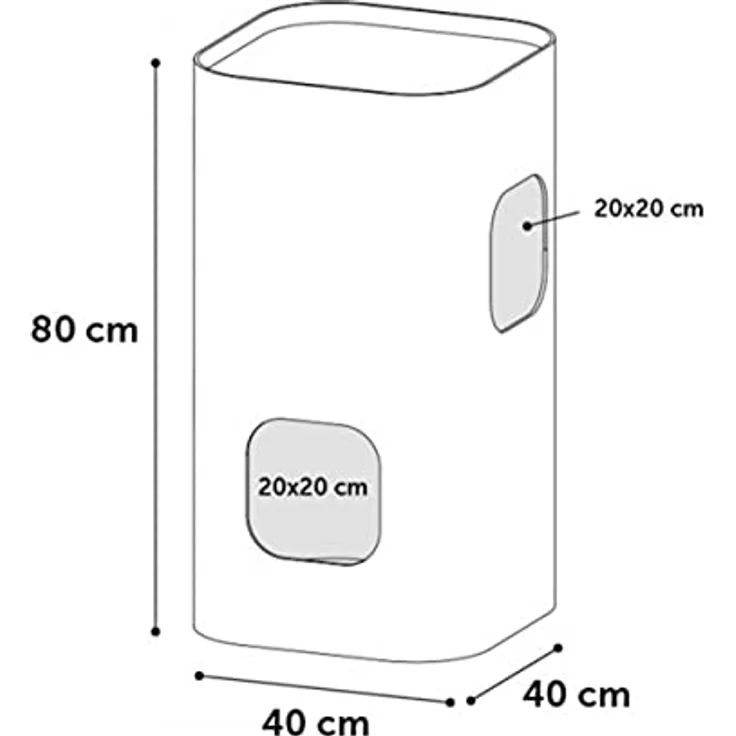 Flamingo KRATZTONNE George, beige, 40x40x80 cm, aus Polyresin – Bild 4