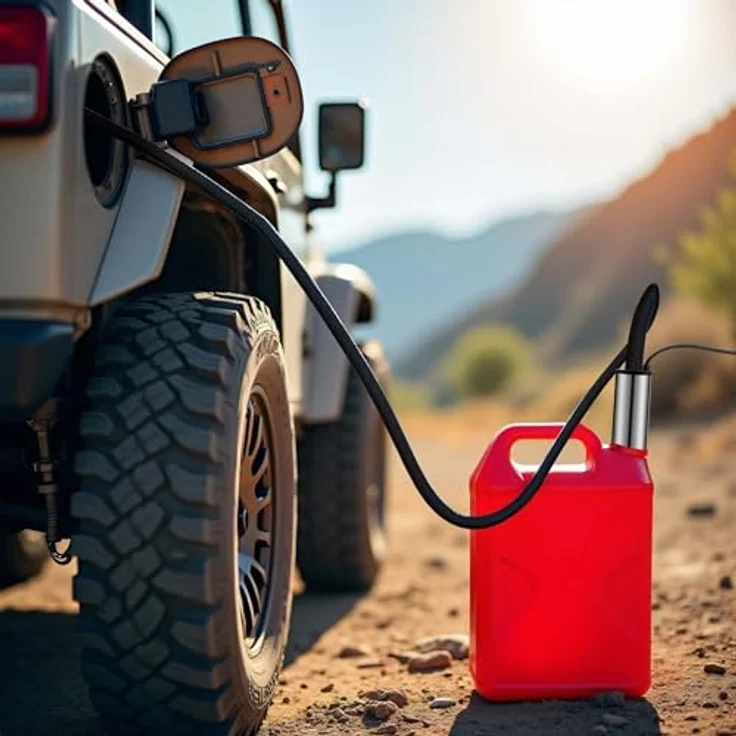 WilTec Mini Pumpe mit 12-15 l-min für Wasser und Dieselöl bei 8500 Upm, zum Ablassen von Flüssigkeit – Bild 3