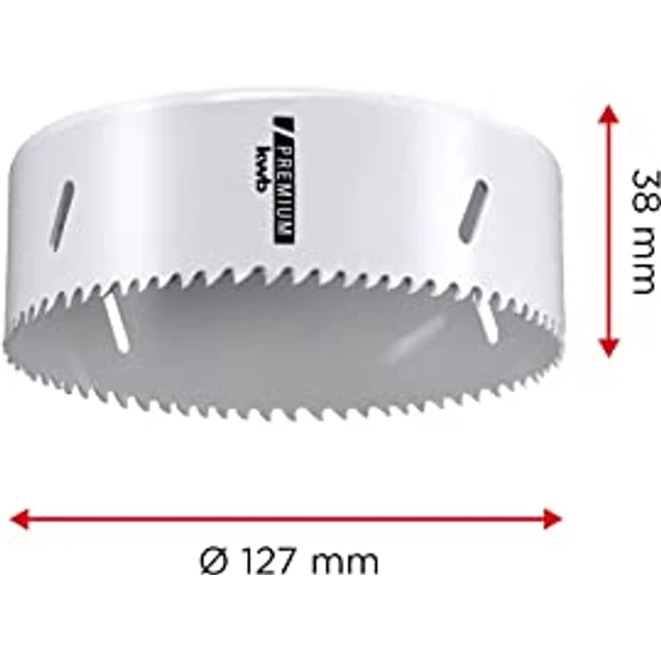kwb Ø 127 mm Lochsäge HSS-Bi-Metall 598127 (Vario-Zahnung, 8% Cobalt, hohe Rundlaufgenauigkeit) – Bild 5