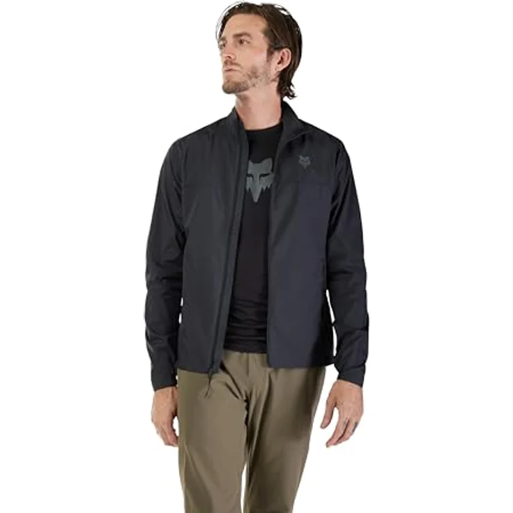Fox Ranger Wind Jacket, Herren Velojacke, winddicht und platzsparend, Schwarz, Größe M – Bild 3