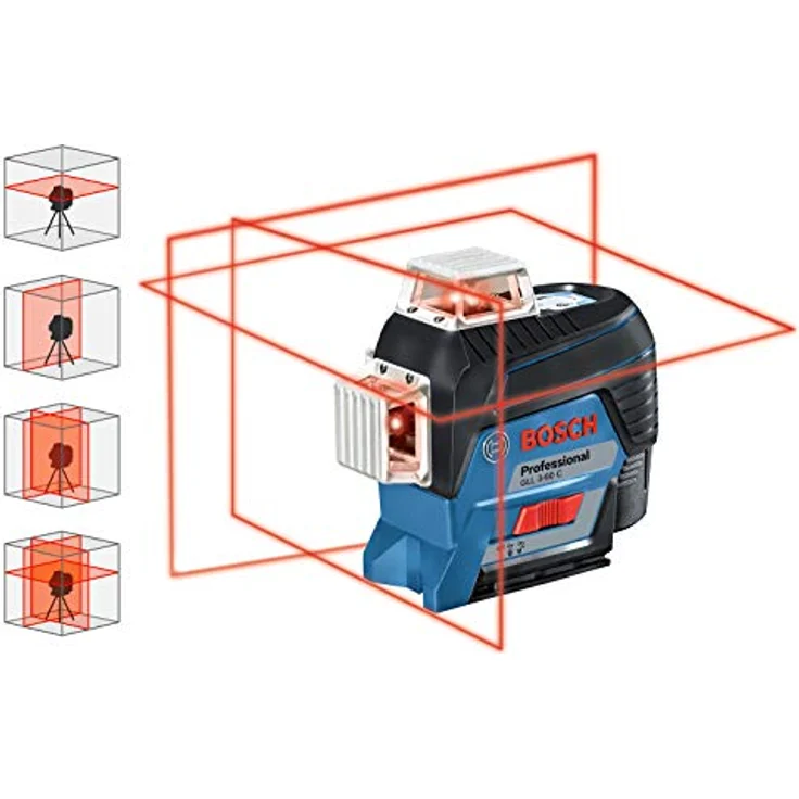 Bosch Professional Linienlaser GLL 3-80 C (m. App-Funktion, Arbeitsbereich: bis zu 30m, 4 Batterien, AA, im Karton) – Bild 3