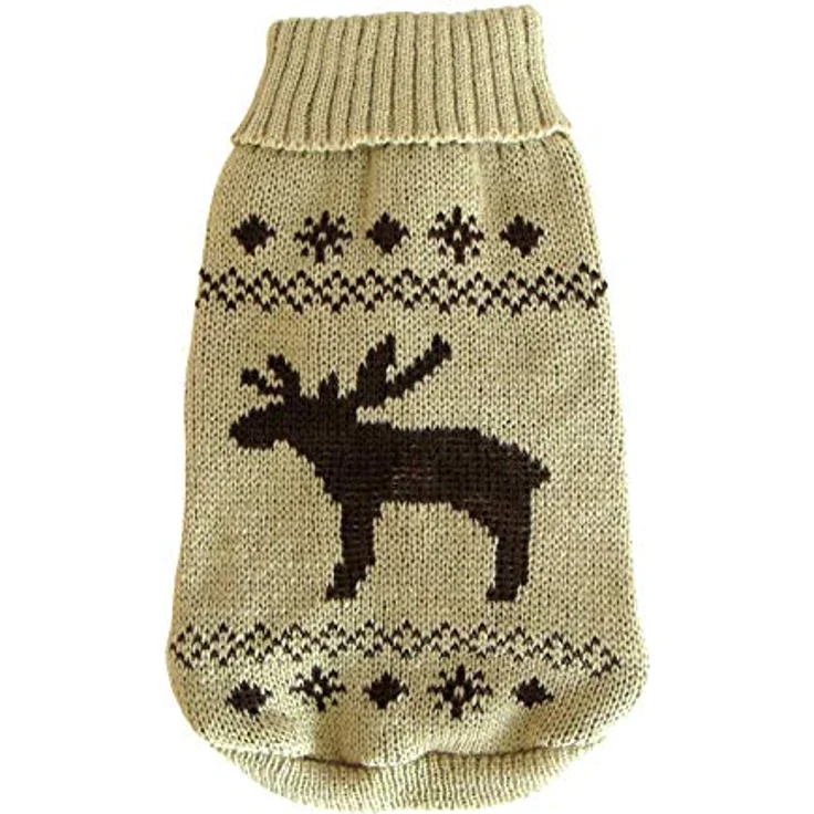 WOLTERS Strickpullover ELCH sehr warm!!, Farbe:beige-braun;Länge:25 cm – Bild 1