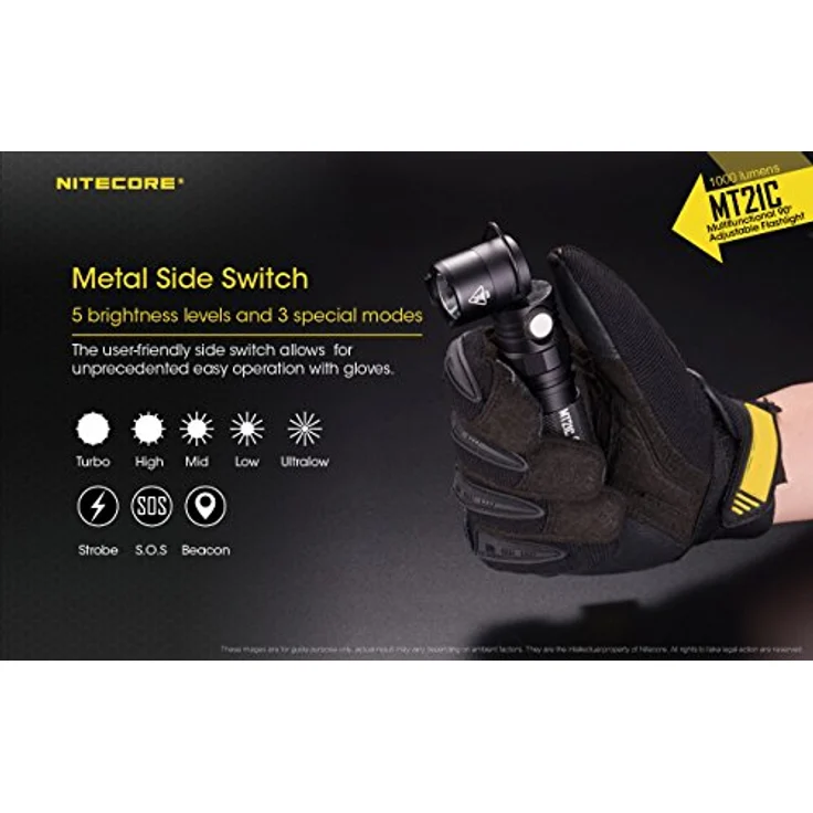 Nitecore MT21C LED-Taschenlampe 90 Grad schwenkbar inklusive Magnet am Lampenschaft – Bild 6