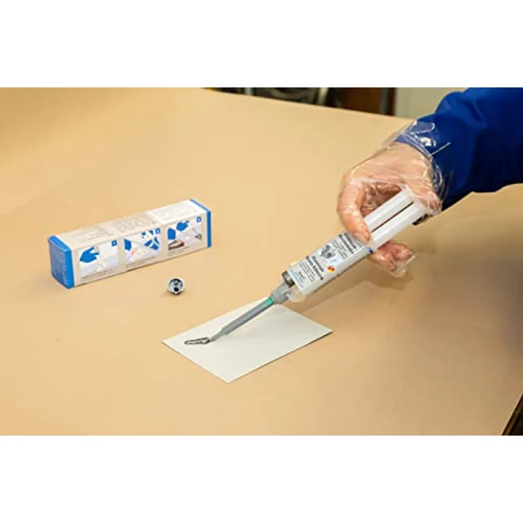 WEICON Aluminium-Minutenkleber, Epoxidharzkleber, 24 ml, zweikomponentig, zum Auffüllen von Rissen und Löchern, geruchsarm und mechanisch bearbeitbar – Bild 2