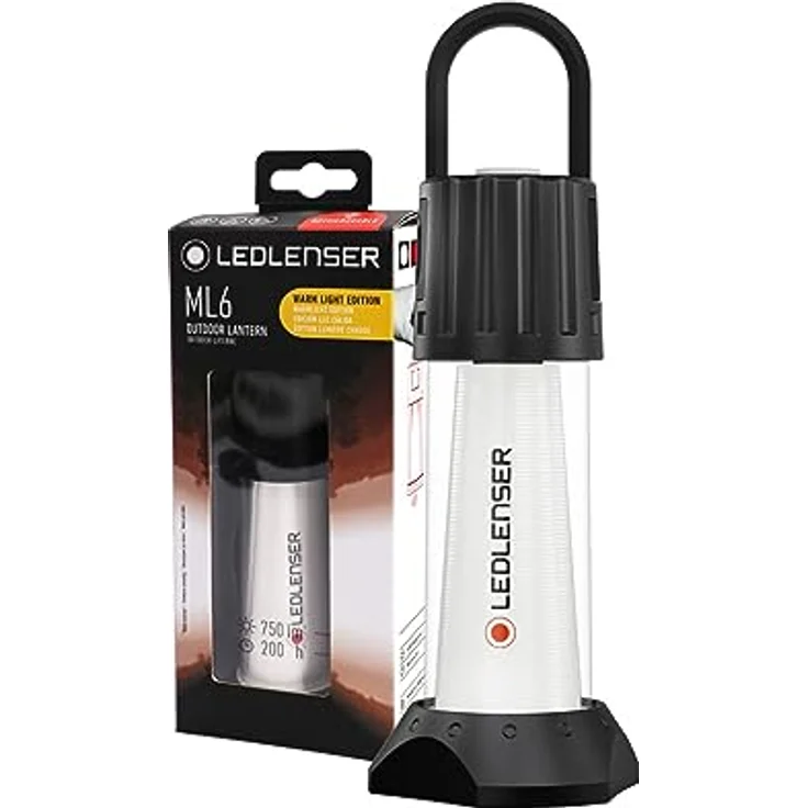 LED LENSER ML6 Warm Light, Universal-Taschenlampe in Schwarz und Weiß, Aluminium, IP66, dimmbar mit Powerbank-Funktion – Bild 1