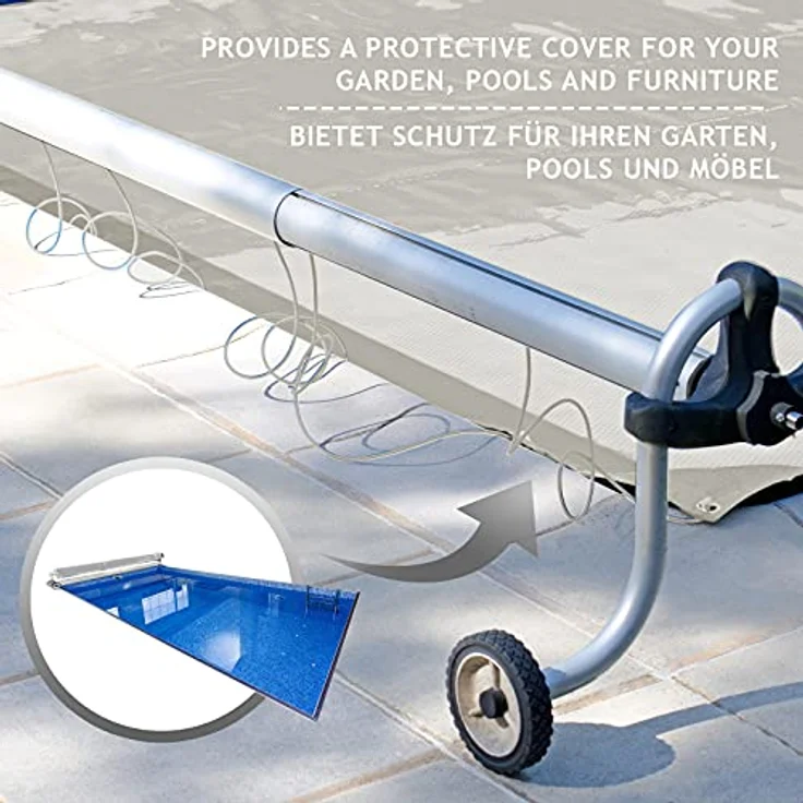 Jago Abdeckplane - 650 g-m², Wasserdicht & Reißfest, Aluminiumösen, Grau, 5 x 8 m, Beidseitig Beschichtet - PVC-Schutzplane, LKW Plane Gewebeplane, Regenplane – Bild 7