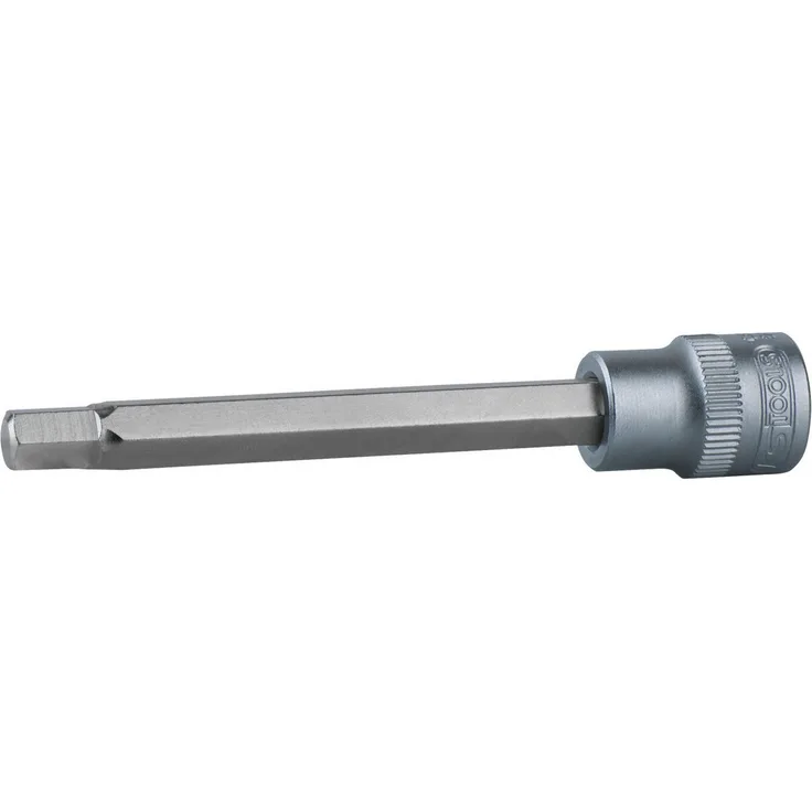 KS Tools Sechskant-Bit, 3/8" Stecknuss Innensechskant, lang, 6 mm, vernickelt, nach DIN 7422