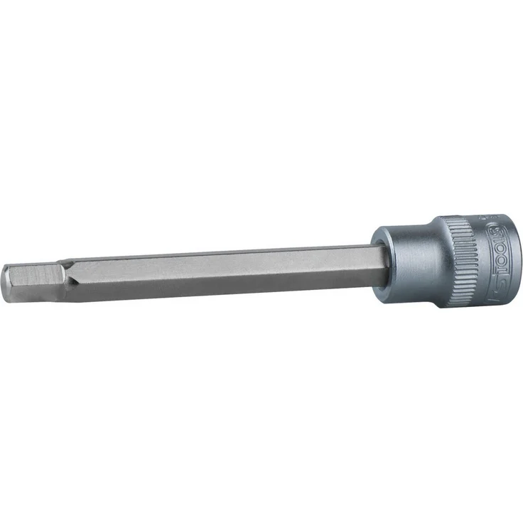 KS Tools Sechskant-Bit, 3/8" Stecknuss Innensechskant, lang, 6 mm, vernickelt, nach DIN 7422