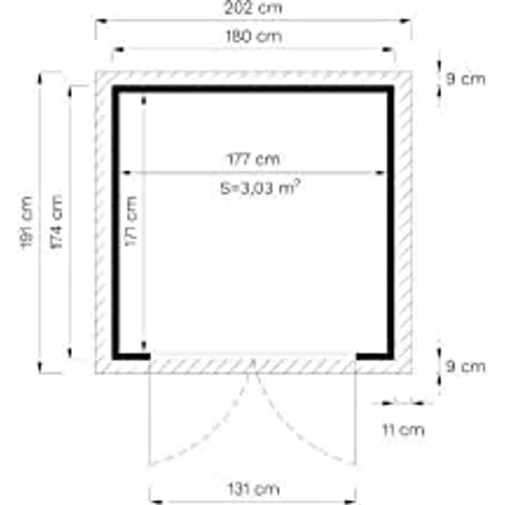 Alpholz Gerätehaus Alisha aus Fichten-Holz | Gartenhaus mit 14mm Wandstärke | Holzhaus inklusive Montagematerial | Geräteschuppen Größe: 202 x 191 cm | Satteldach – Bild 4