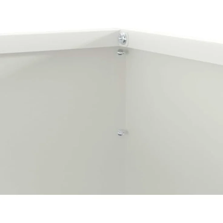 vidaXL Beetumrandung Raseneinfassung, quadratische Stahlkante in Weiß, 50 x 50 x 13 cm, langlebig und wetterfest – Bild 6
