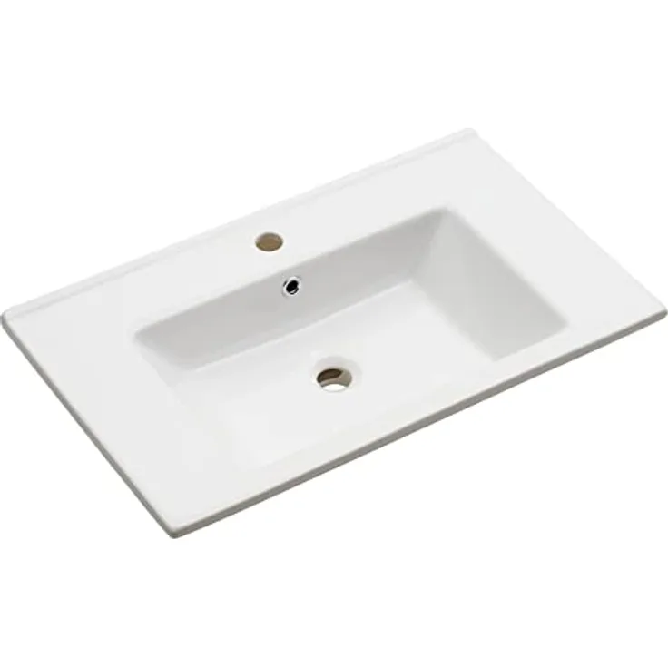 Pelipal Waschtisch aus Keramik Quickset 913 in Weiß, 75 cm breit | Keramik-Waschtisch