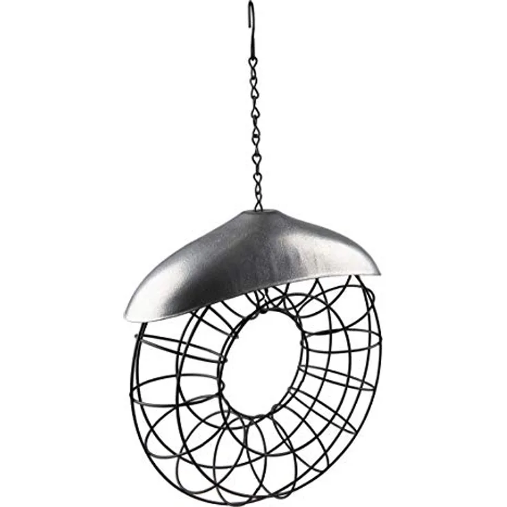 Windhager Meisenknödelhalter Friends, Vogelfutterstation, Meisenfutterspender, Meisenknödelsäule, Futtersäule, Vogelfutterspender für 8-10 Meisenknödel, 05047, anthrazit