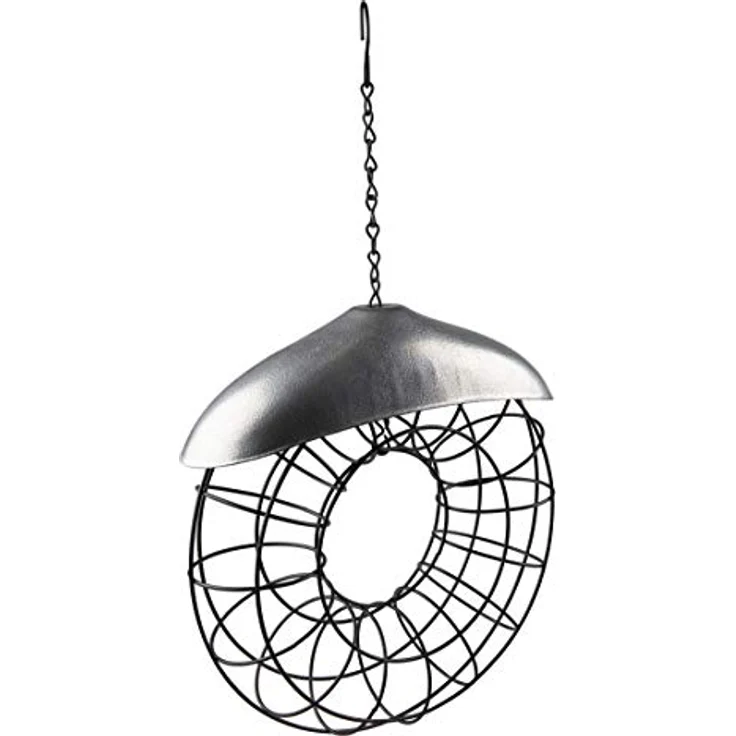 Windhager Meisenknödelhalter Friends, Vogelfutterstation, Meisenfutterspender, Meisenknödelsäule, Futtersäule, Vogelfutterspender für 8-10 Meisenknödel, 05047, anthrazit – Bild 1