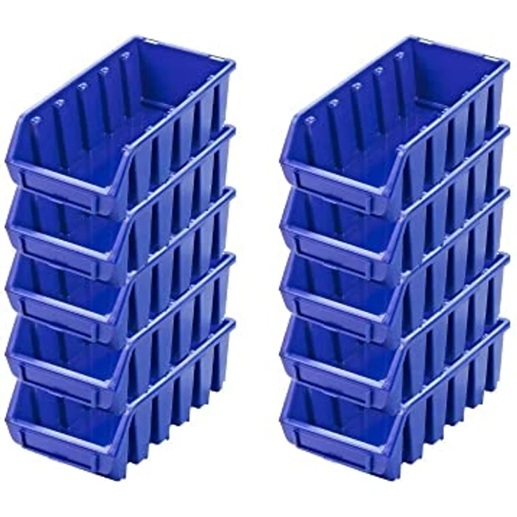 PROREGAL SuperSparSet 10x Sichtlagerbox 2L Blau | Stapelbare Sichtlagerbehälter aus bruchsicherem Polypropylen (PP) – Bild 1