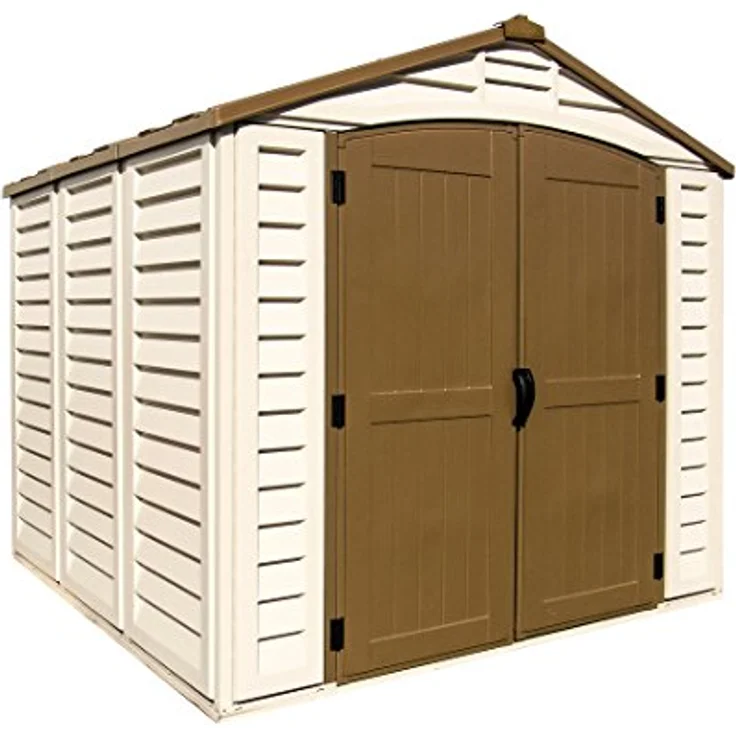 Duramax DuraPlus 8' x 8' Schuppen - Beige/Braun, Allwetterfestes Vinyl Lagerhaus mit dualem Belüftungssystem – Bild 1