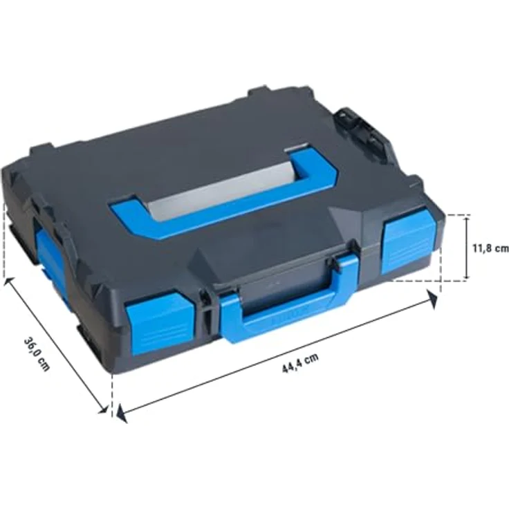 Sortimo L-Boxx Kleinteilekoffer, Werkzeug- und Servicekoffer mit Rasterschaumstoff, ergonomischem Tragegriff und hoher Stabilität – Bild 4