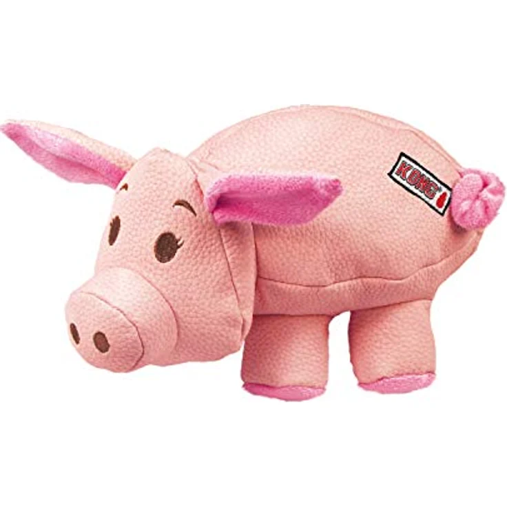 KONG – Phatz Pig – Robustes, Quietschendes Plüschtier – Für Kleine Hunde – Bild 1