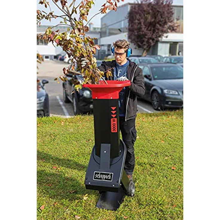 Scheppach Häcksler BIOSTAR 3000 Gartenhäcksler - 400V, 3500 Watt Leistung, Ast- Ø 50 mm, Made in Germany, Wattendemesser, inkl. Fahrvorrichtung – Bild 3