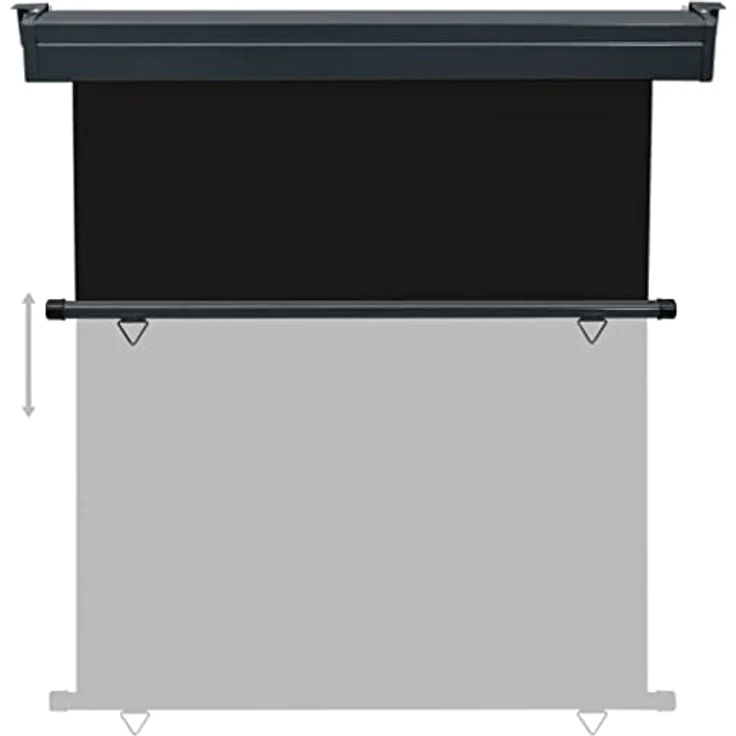 vidaXL Balkon Seitenmarkise Senkrechtmarkise Sonnenschutz Sichtschutz Windschutz Markise Außenrollo Balkonrollo Beschattung 160x250cm Schwarz – Bild 5