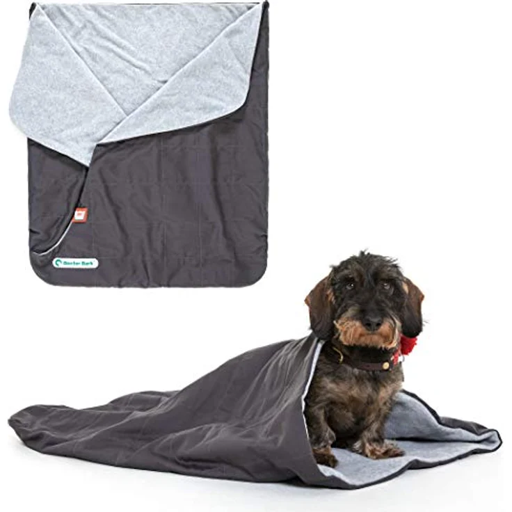 Doctor Bark Hundeschlafsack, flauschig und weich gefüttert, wärmend und atmungsaktiv, strapazierfähiger Schlafsack für größere Hunde, waschbar bis 95°C, Trockner geeignet (L - Grau) – Bild 1
