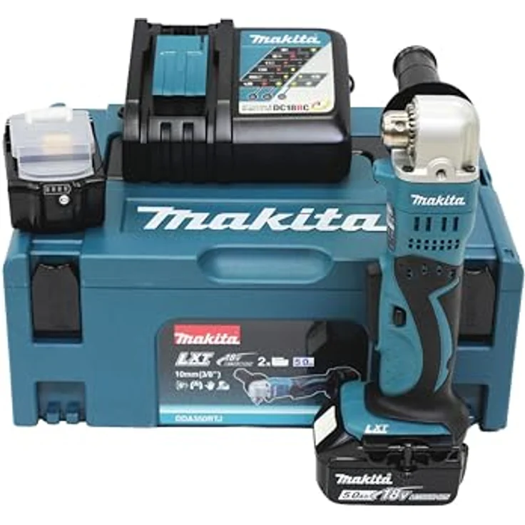 Makita DDA350RTJ Akku-Winkelbohrmaschine 18 V ZKBF - 5.0 Ah, 2 Akkus und Ladegerät im Makpac – Bild 2