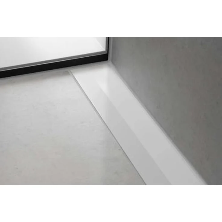 hansgrohe Fertigset Duschrinne RainDrain Flex, Abflussrinne 900mm, höhenverstellbar und kürzbar zur Wandmontage, Mattweiß – Bild 3