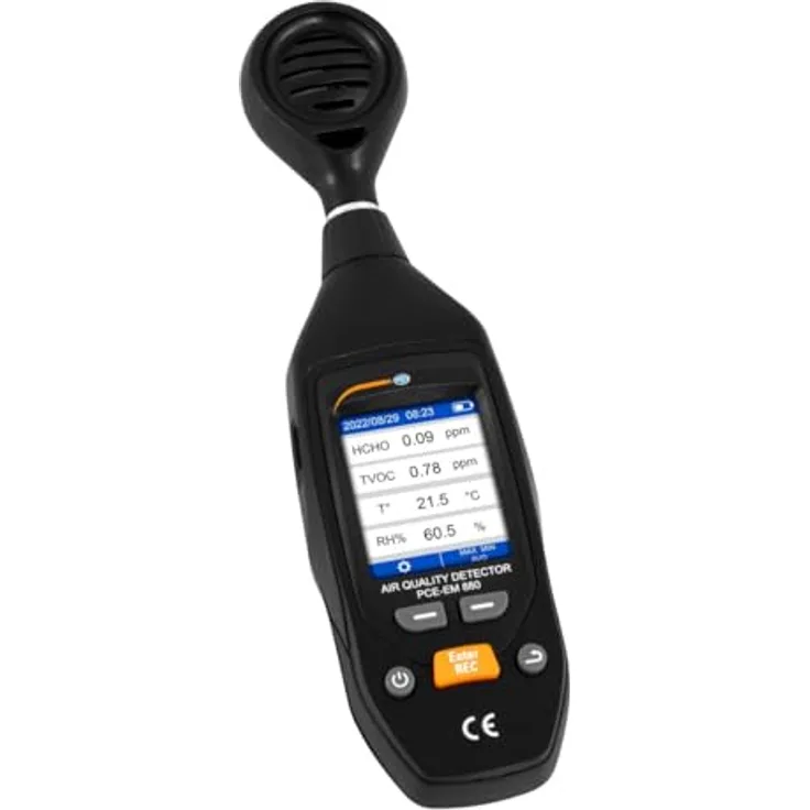 PCE Instruments Feuchtigkeitsmesser PCE-EM 880 Luftqualitätsmesser, (1 Stück), Micro USB Schnittstelle