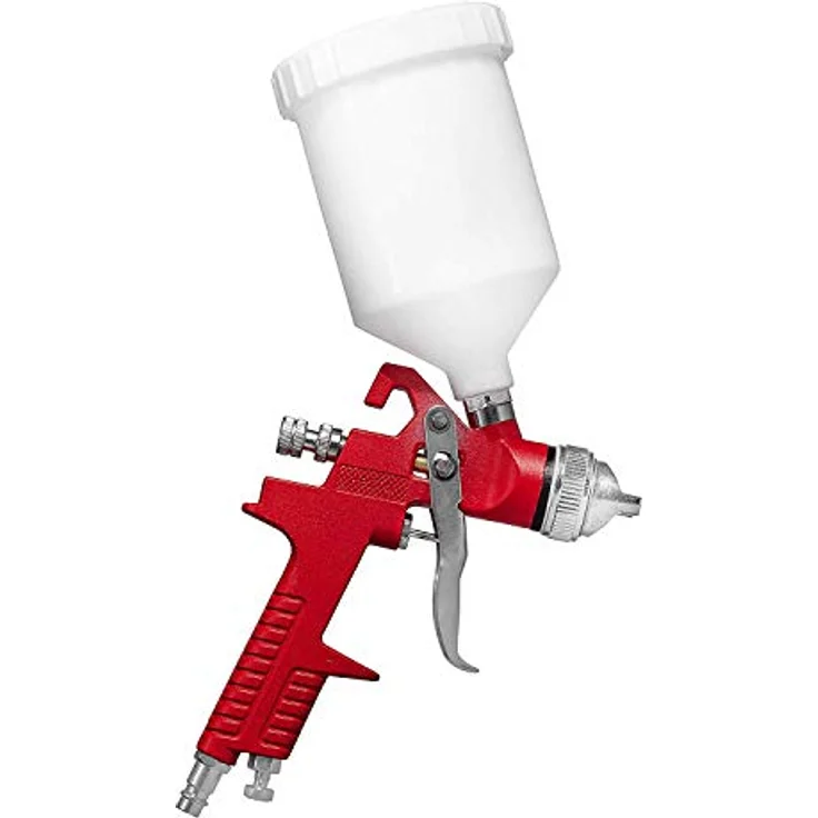 BENBOW Lackierpistole HVLP 2.5 mm Düse, 600ml Behälter, mit robuster Aluminiumkonstruktion und teflonbeschichteten Dichtungen – Bild 7