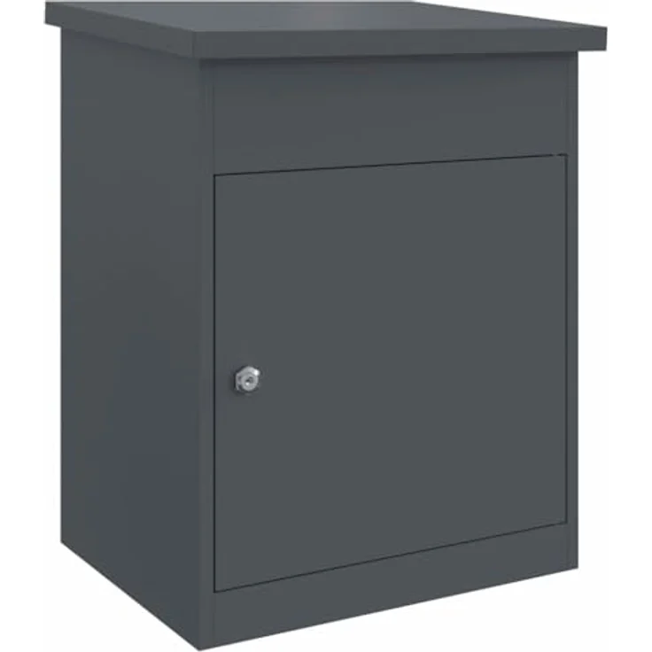 vidaXL Briefkasten Anthrazit, Postkasten aus Stahl mit den Maßen 44x35x59 cm – Bild 1