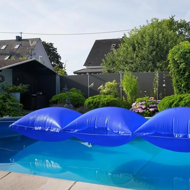 Höfer Chemie Pool Winter Luftkissen, 122 x 122 x 55 cm, robuste PVC-Konstruktion für Salzwasser- und Süßwasserbecken, blau – Bild 2